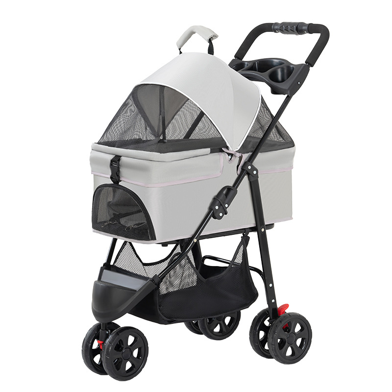 Pet Stroller Carrier - Pet Cart, Dog Cat Trolley, Small