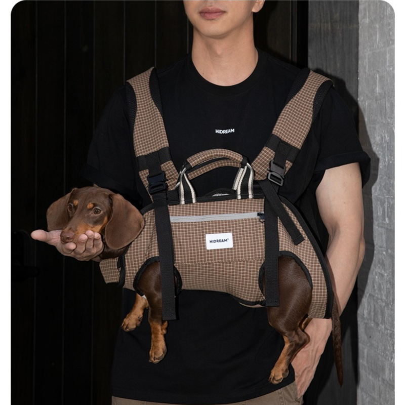 Pet Stroller Carrier - Horizontal Dog Backpack, Ice Silk Cooling