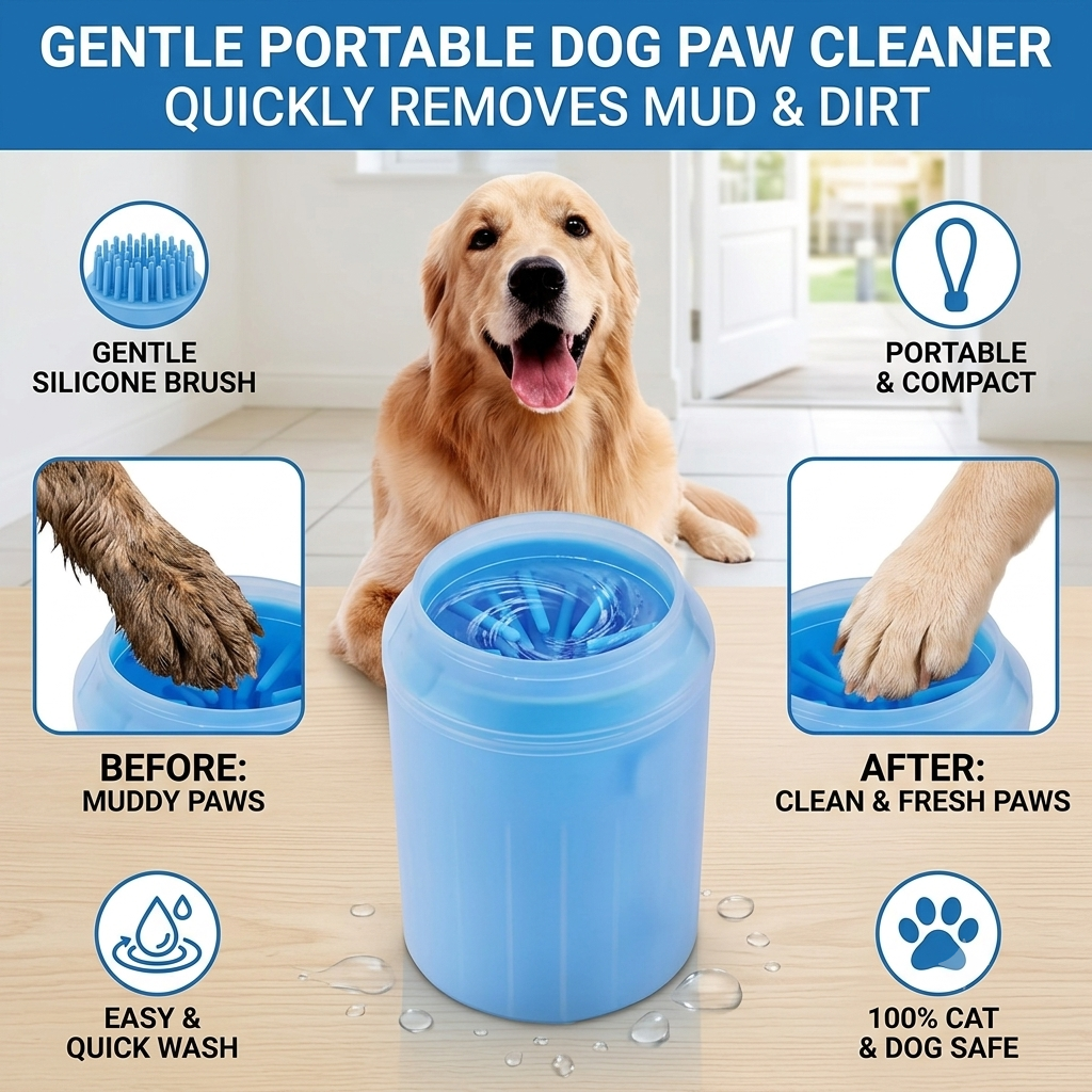 Dog Paw Cleaner - Dog Paw Cleaner Cup Portable Silicone