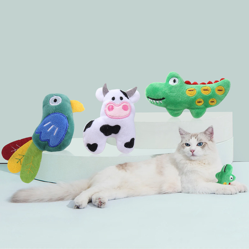 Catnip Toys - Cross-border pet supplies: crocodile and cow