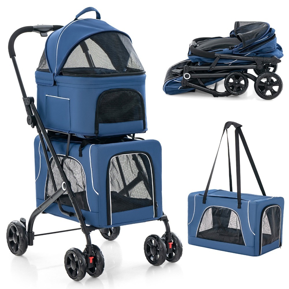 Pet Stroller Carrier - Double Pet Stroller for 2 Dogs