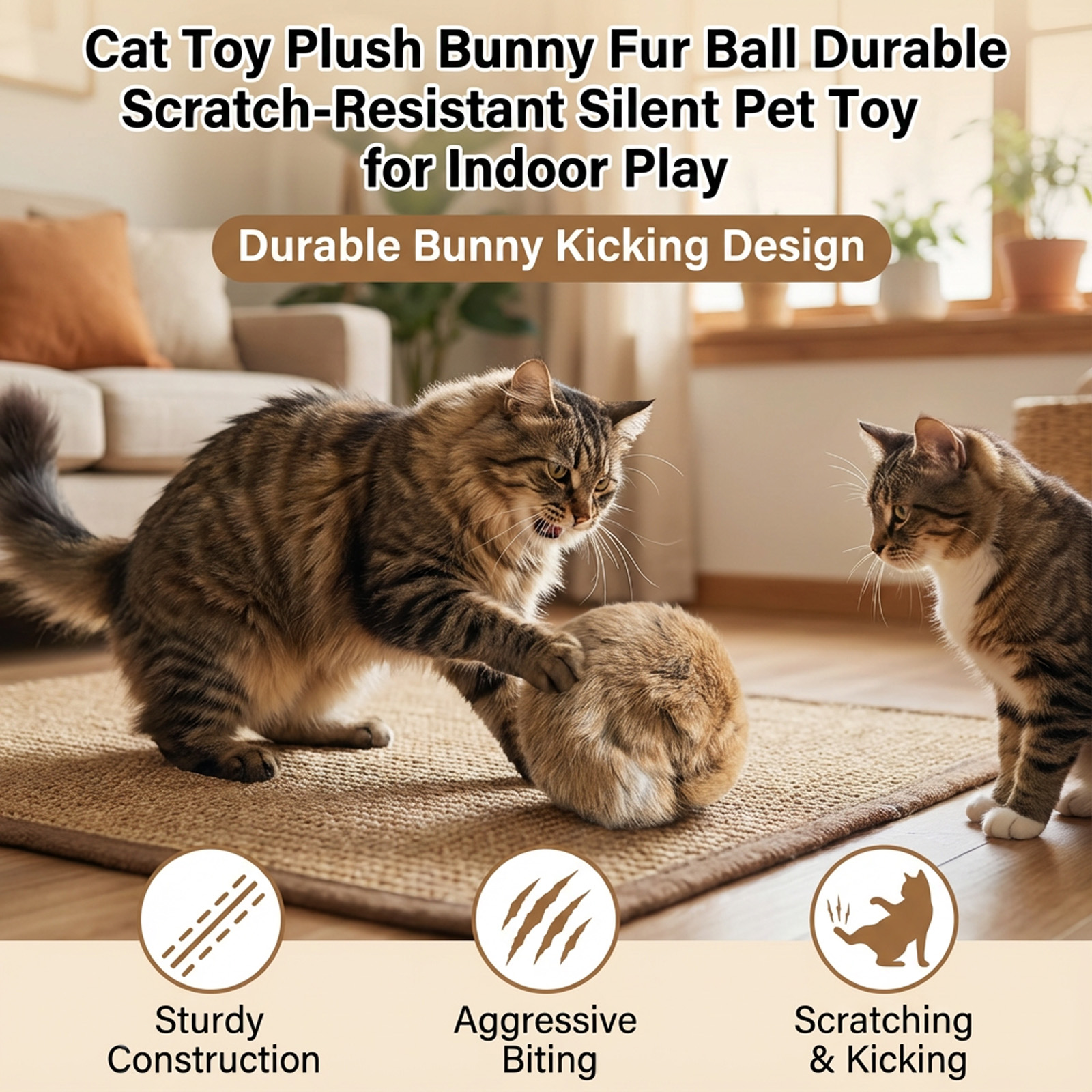 1/2/3/6Pcs Rabbit Fur Catnip T - Catnip Toys recensione e prezzo
