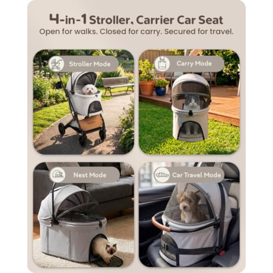 Pet Stroller with Detachable C - Pet Stroller Carrier recensione e prezzo