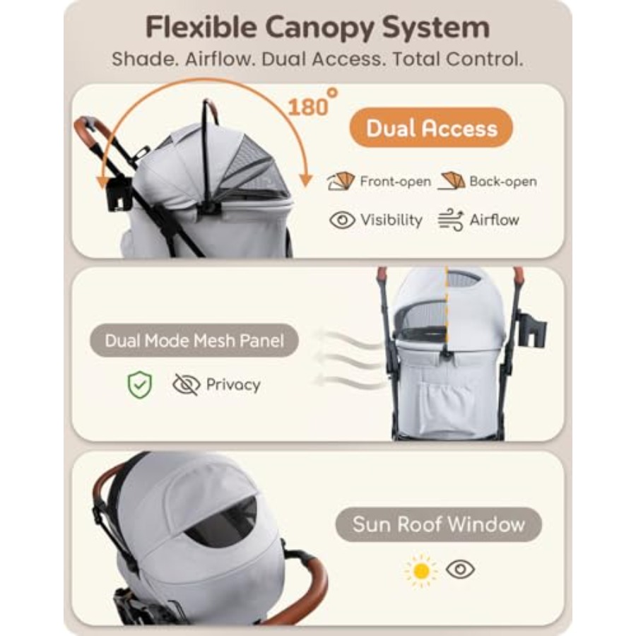 Pet Stroller with Detachable C - Pet Stroller Carrier recensione e prezzo