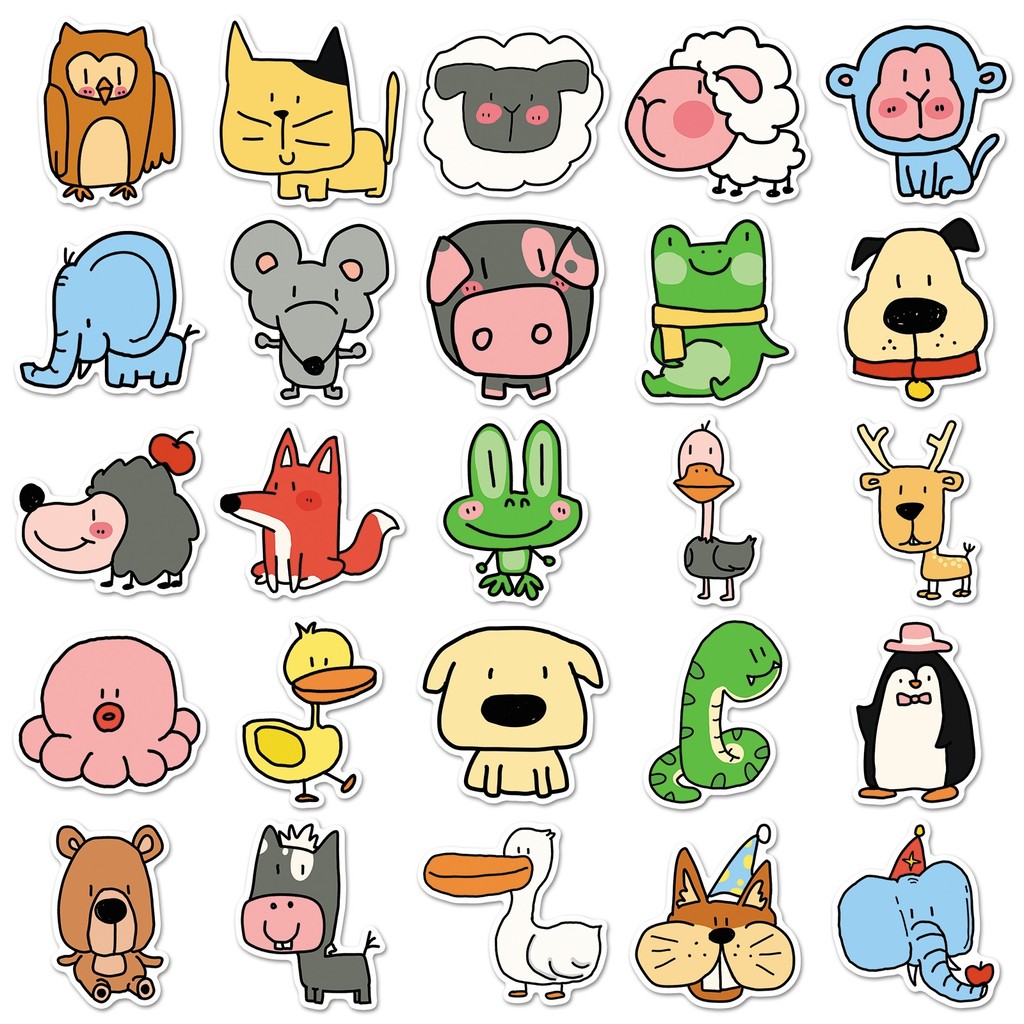 50Sheets Zoo Animal Stickers C - Pet Supplies Zoo recensione e prezzo
