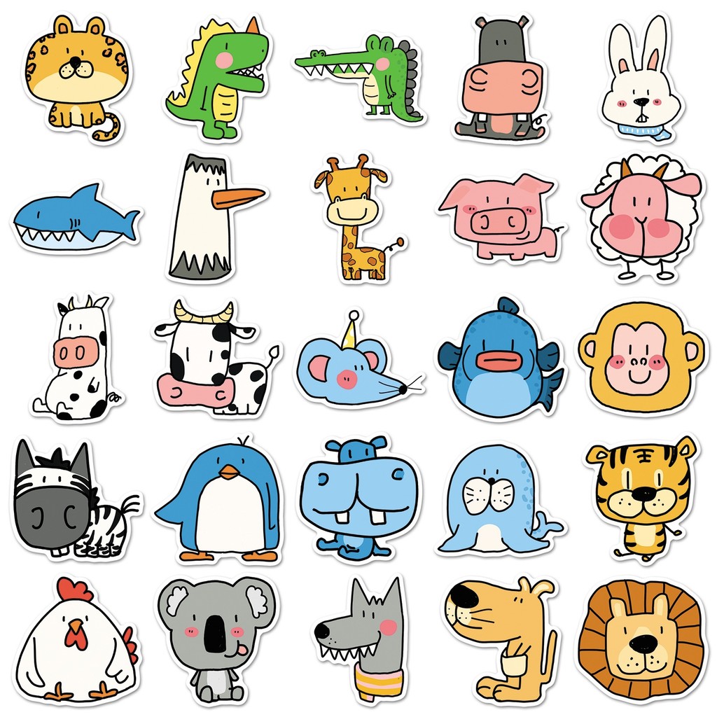 50Sheets Zoo Animal Stickers C - Pet Supplies Zoo recensione e prezzo