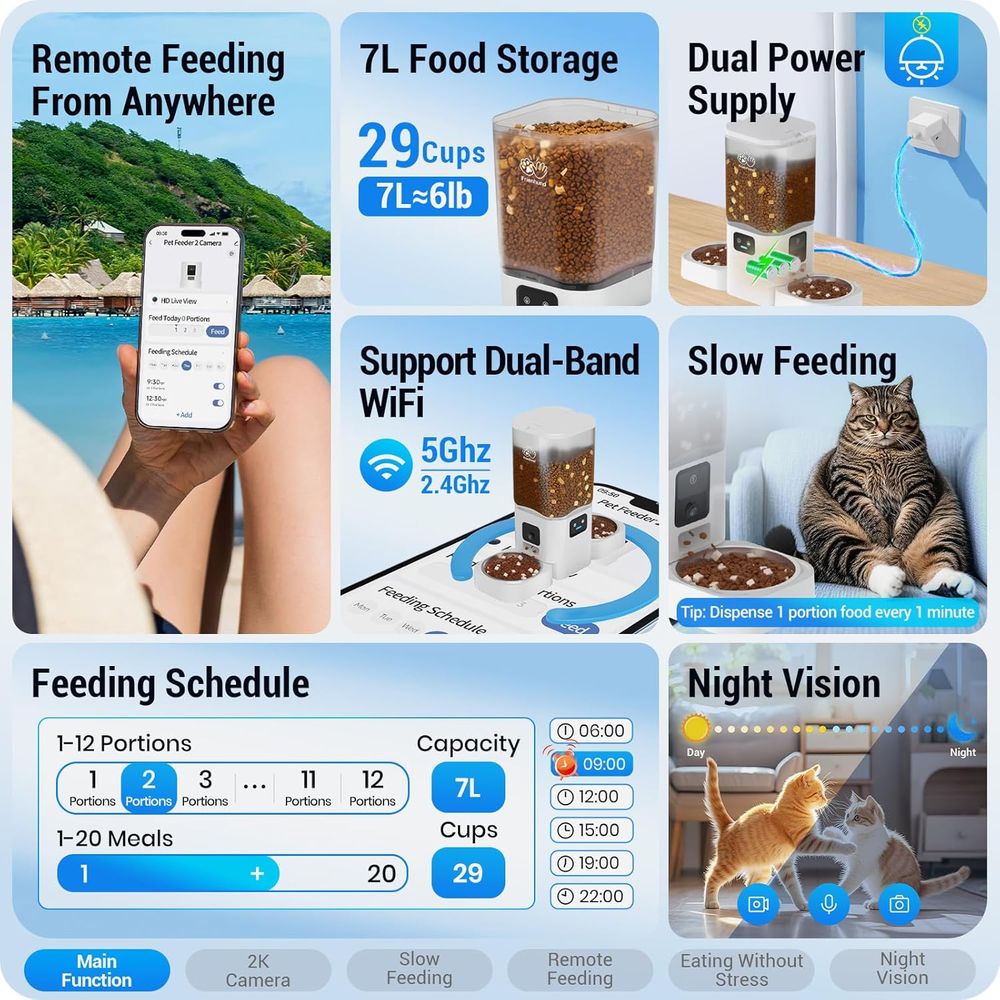 5G Wi-Fi Enabled Automatic Pet - Automatic Pet Feeder recensione e prezzo