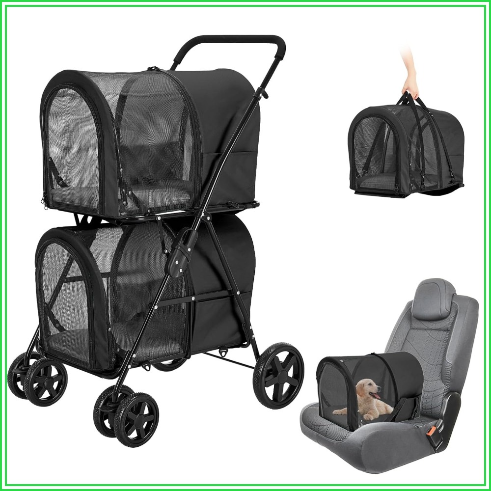Double Pet Stroller for Dogs a - Pet Stroller Carrier recensione e prezzo