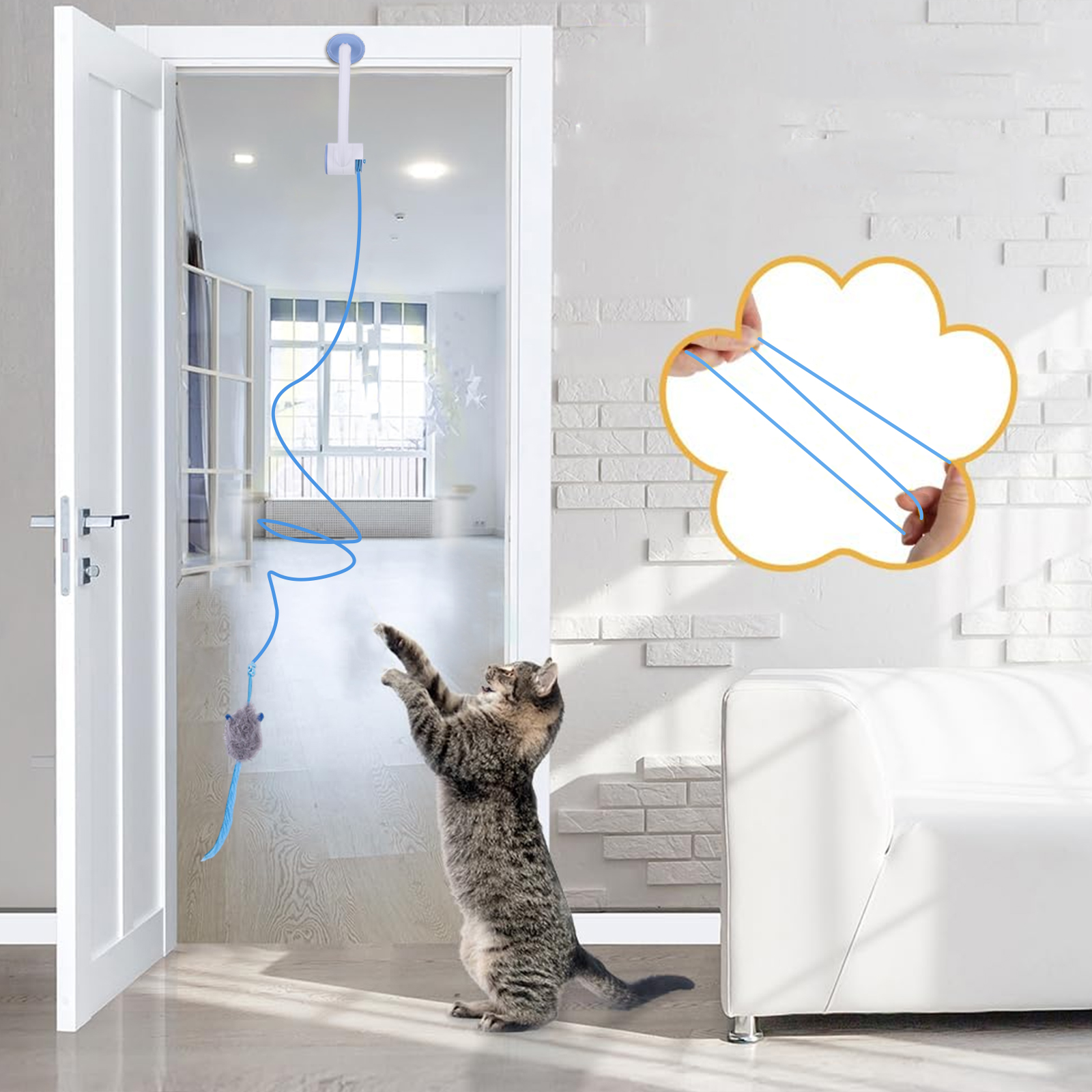 Door Hanging Auto-Rebound Cat  - Catnip Toys recensione e prezzo