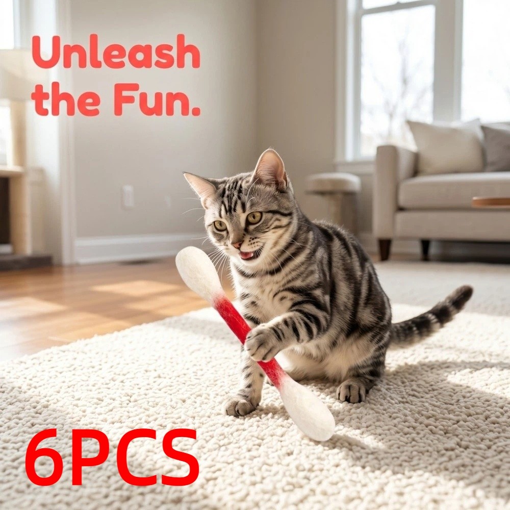 6Pcs Oversized Cotton Swab Cat - Catnip Toys recensione e prezzo