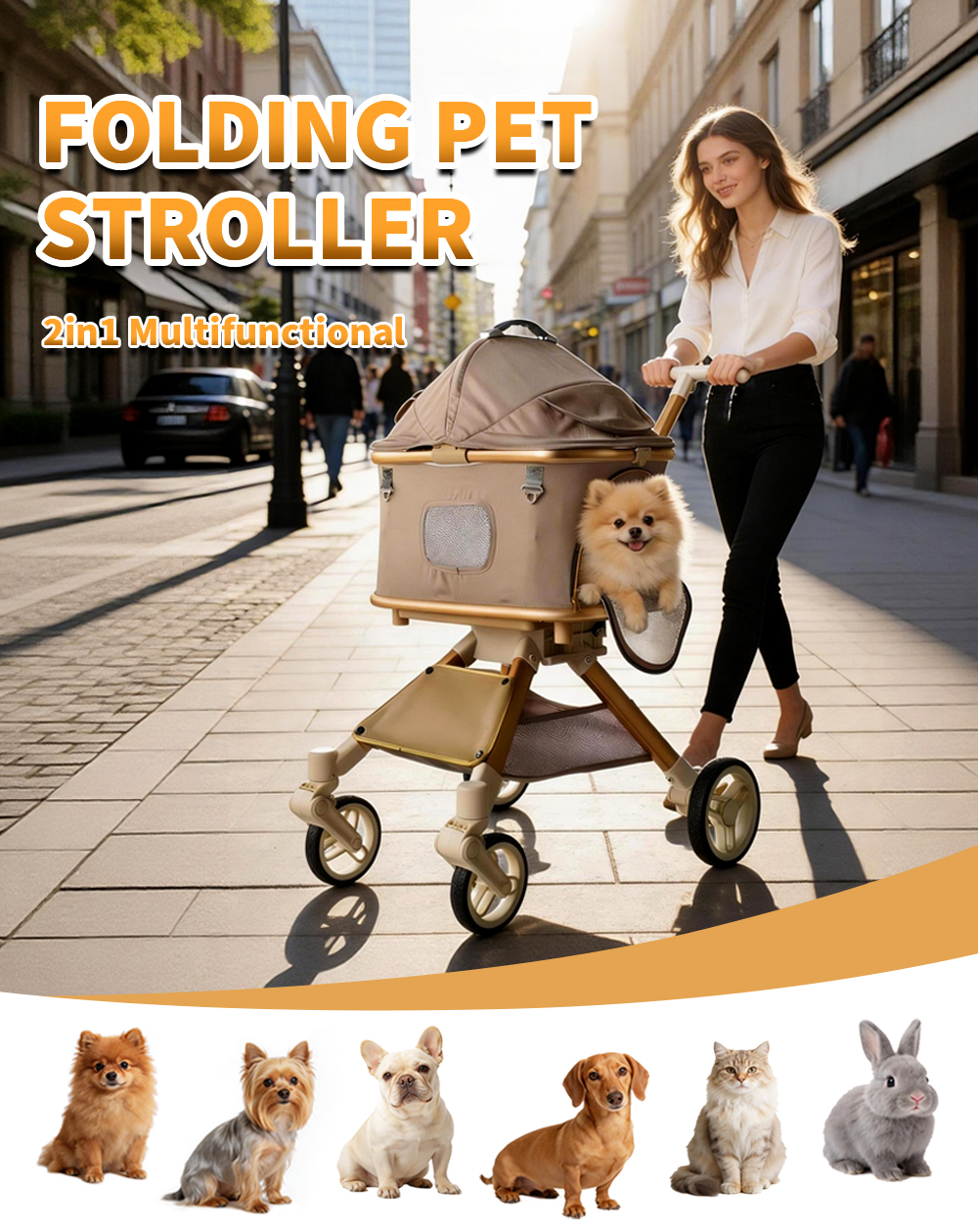 Pet Stroller for Medium Dogs & - Pet Stroller Carrier recensione e prezzo