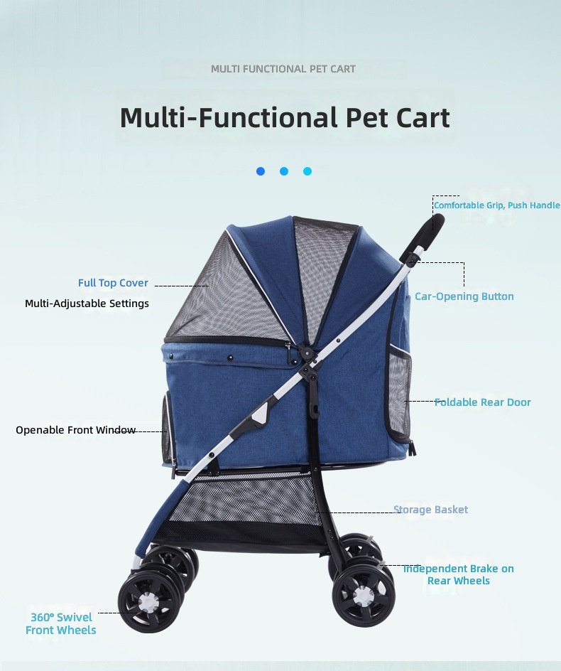 Lightweight Foldable Pet Strol - Pet Stroller Carrier recensione e prezzo
