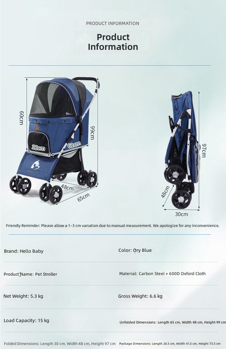 Lightweight Foldable Pet Strol - Pet Stroller Carrier recensione e prezzo