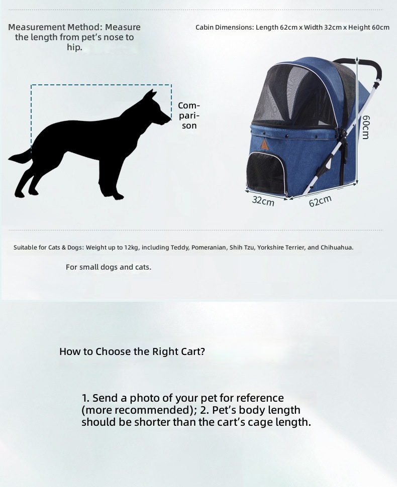 Lightweight Foldable Pet Strol - Pet Stroller Carrier recensione e prezzo