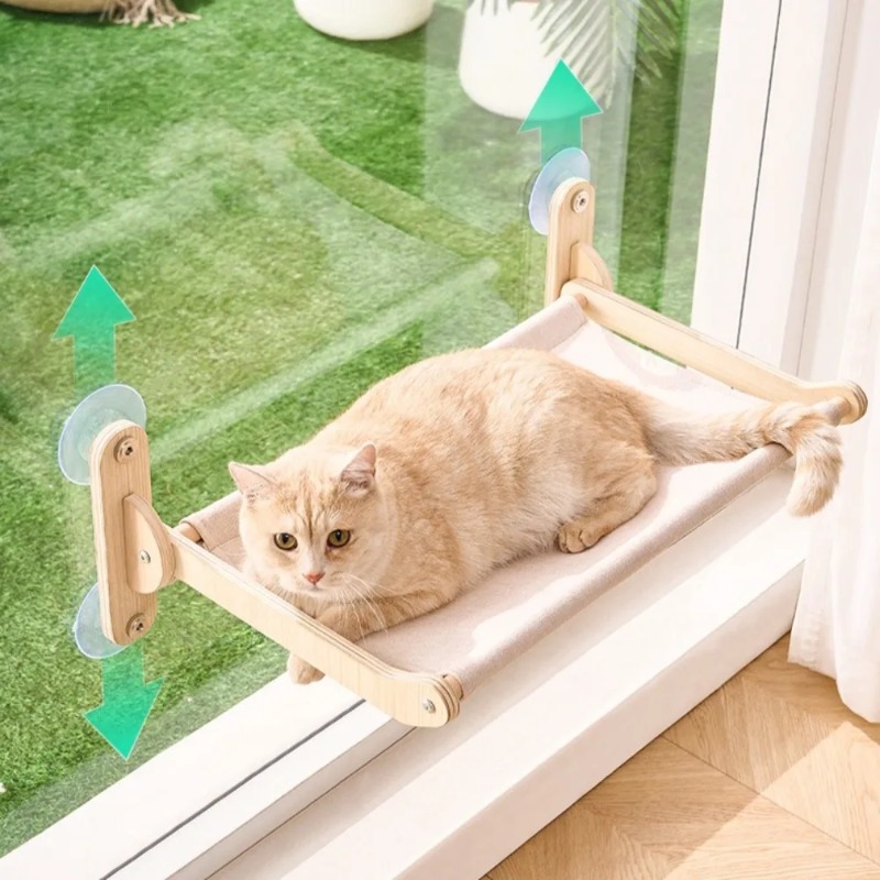 Cat Window Perch with Wooden F - Cat Window Perch recensione e prezzo
