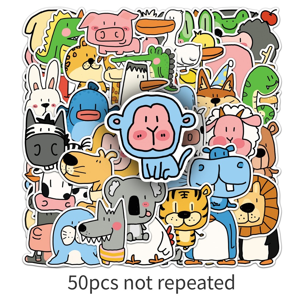 50Sheets Zoo Animal Stickers C - Pet Supplies Zoo recensione e prezzo