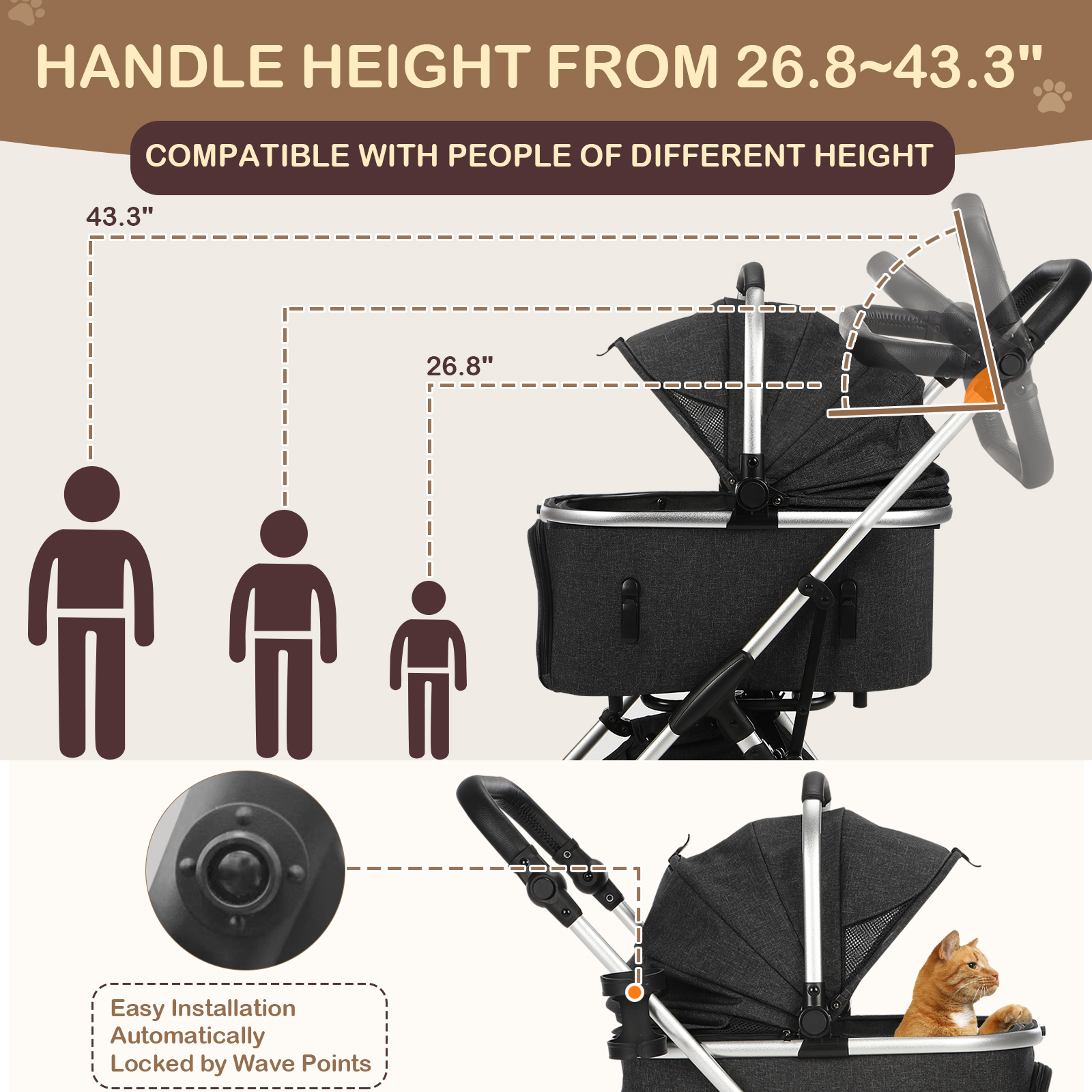 Portable Lightweight Pet Strol - Pet Stroller Carrier recensione e prezzo