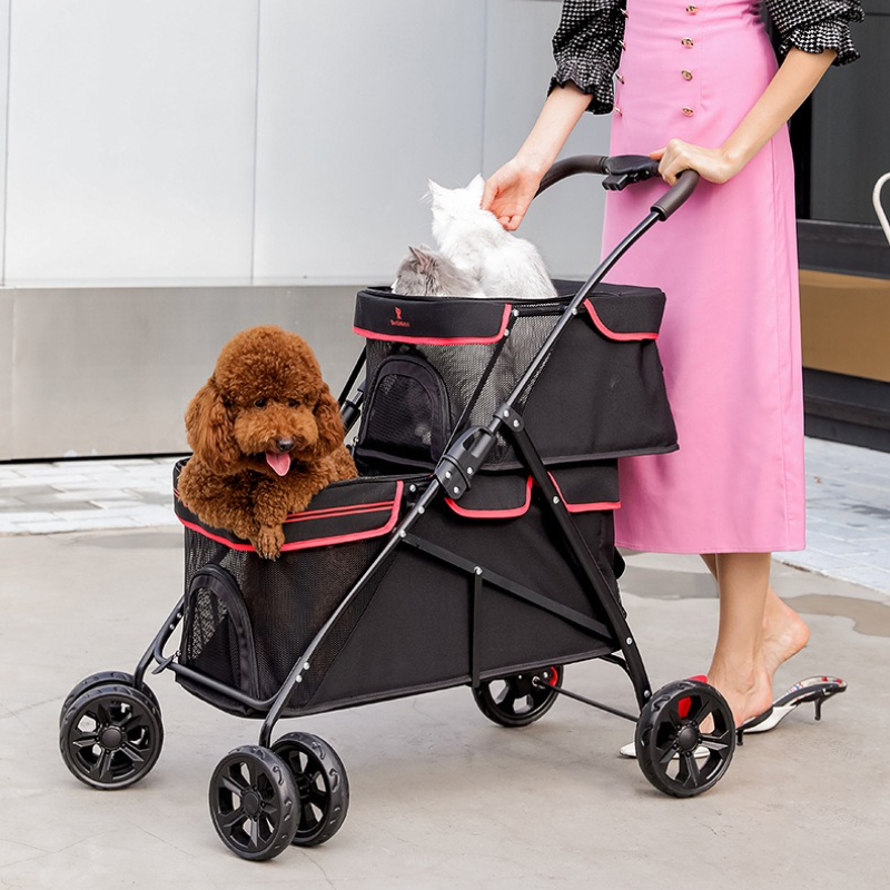 Portable Double-layer Pet Stro - Pet Stroller Carrier recensione e prezzo