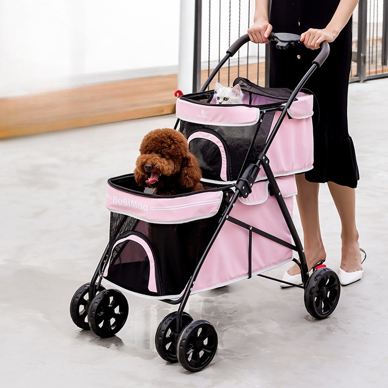 Portable Double-layer Pet Stro - Pet Stroller Carrier recensione e prezzo