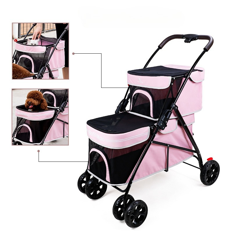 Portable Double-layer Pet Stro - Pet Stroller Carrier recensione e prezzo