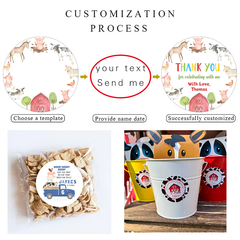 Farm Animals Birthday Stickers - Pet Supplies Zoo recensione e prezzo