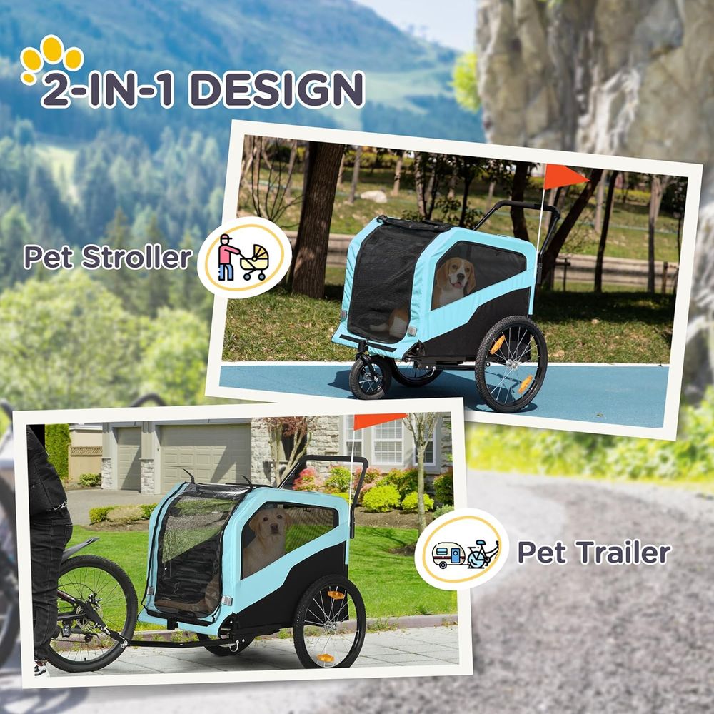 2-in-1 Dog Bike Trailer Pet St - Pet Stroller Carrier recensione e prezzo