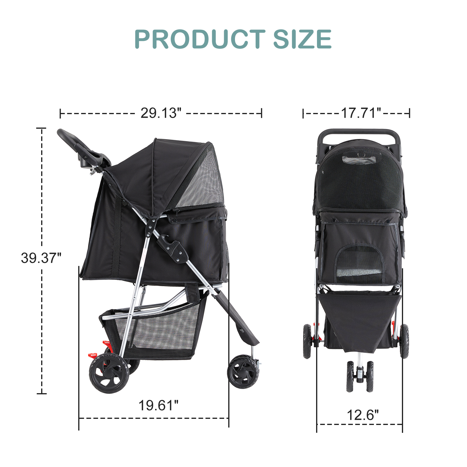 JHK 3 Wheels Foldable Pet Stro - Pet Stroller Carrier recensione e prezzo