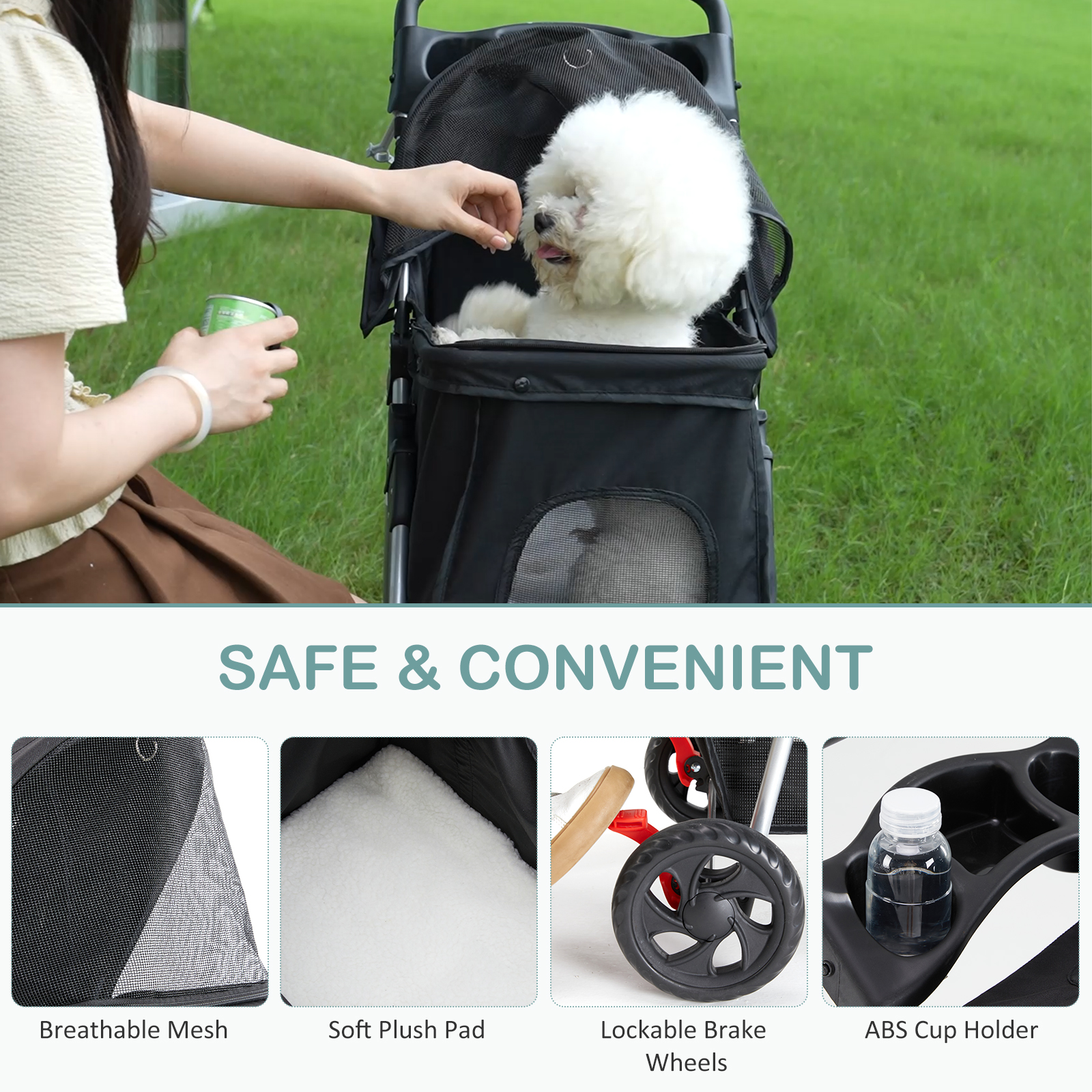 JHK 3 Wheels Foldable Pet Stro - Pet Stroller Carrier recensione e prezzo